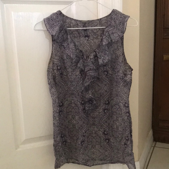 Tops - Ann Taylor ruffle paisley blouse